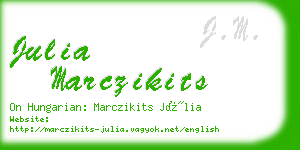 julia marczikits business card